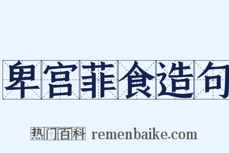 卑宫菲食造句是什么意思的图片